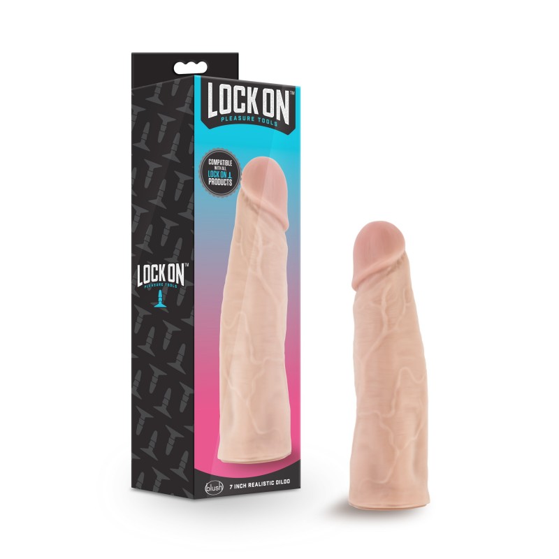 Lock On - 7'' Realistic Dong - Flesh